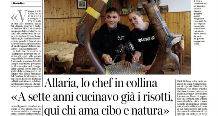 Stefano Allaria Sul Corriere Del Veneto: la Storia Dello Chef Ai Combattenti